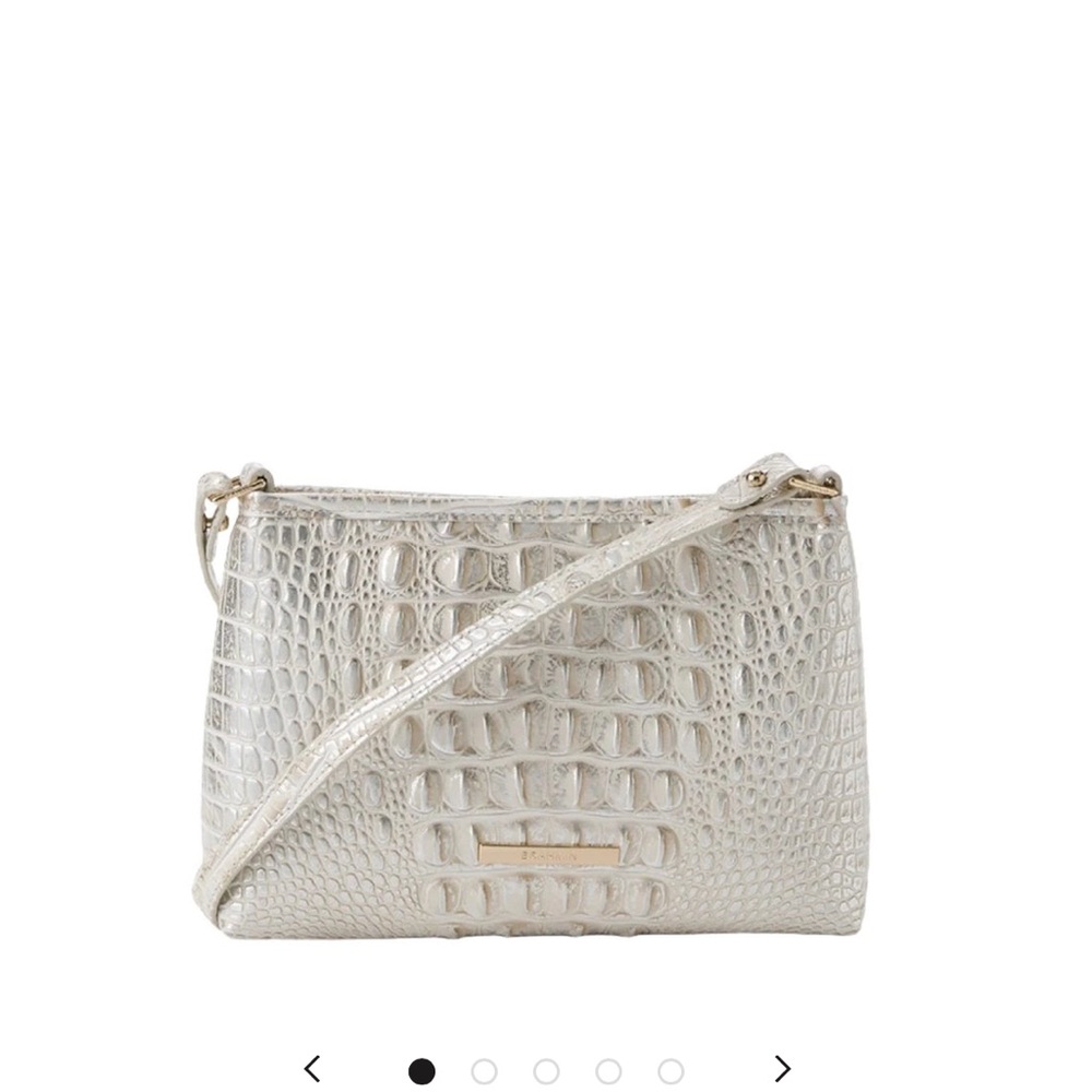 NEW Brahmín Lorelei Croc Embossed Leather Shoulder Bag
